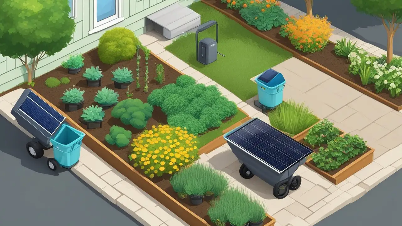 Close up on a plate of mashed potatoes, topped with baked pork chops with cream of mushroom soup, and a side of green beans.